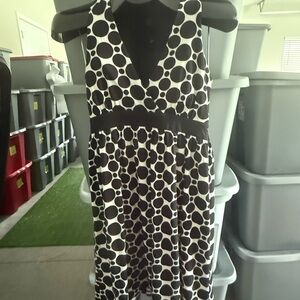 Black and White Polka Dot Dress mp61